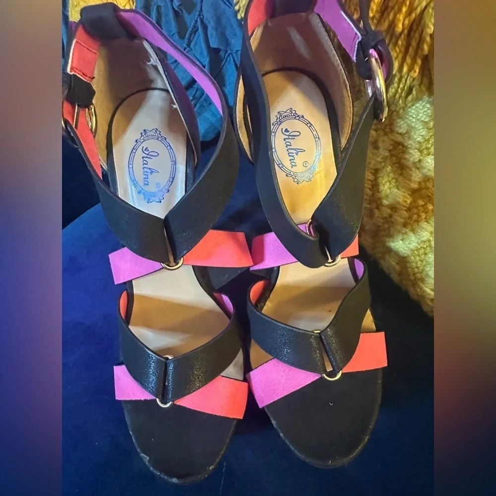 Funky Platform Party Shoes Sz 8 - Picture 8 of 8